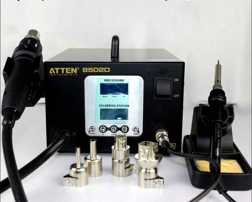 ATTEN AT-8502D 2 IN 1 Dual LCD Hot Air Rework Staion