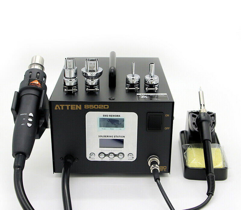 ATTEN AT-8502D 2 IN 1 Dual LCD Hot Air Rework Staion