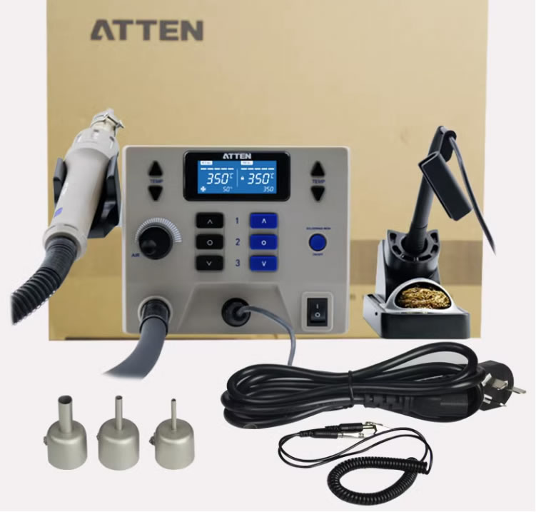 ATTEN AT-8602D 2 IN 1 Dual LCD Hot Air Rework Staion