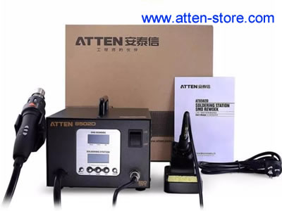 ATTEN AT-8502D 2 IN 1 Dual LCD Hot Air Rework Staion